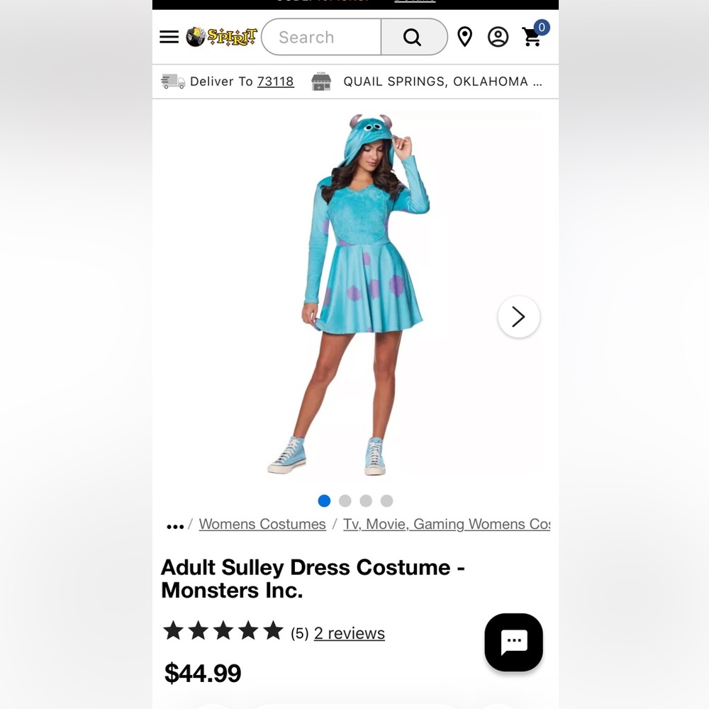 Adult Sulley Monster’s Inc Costume